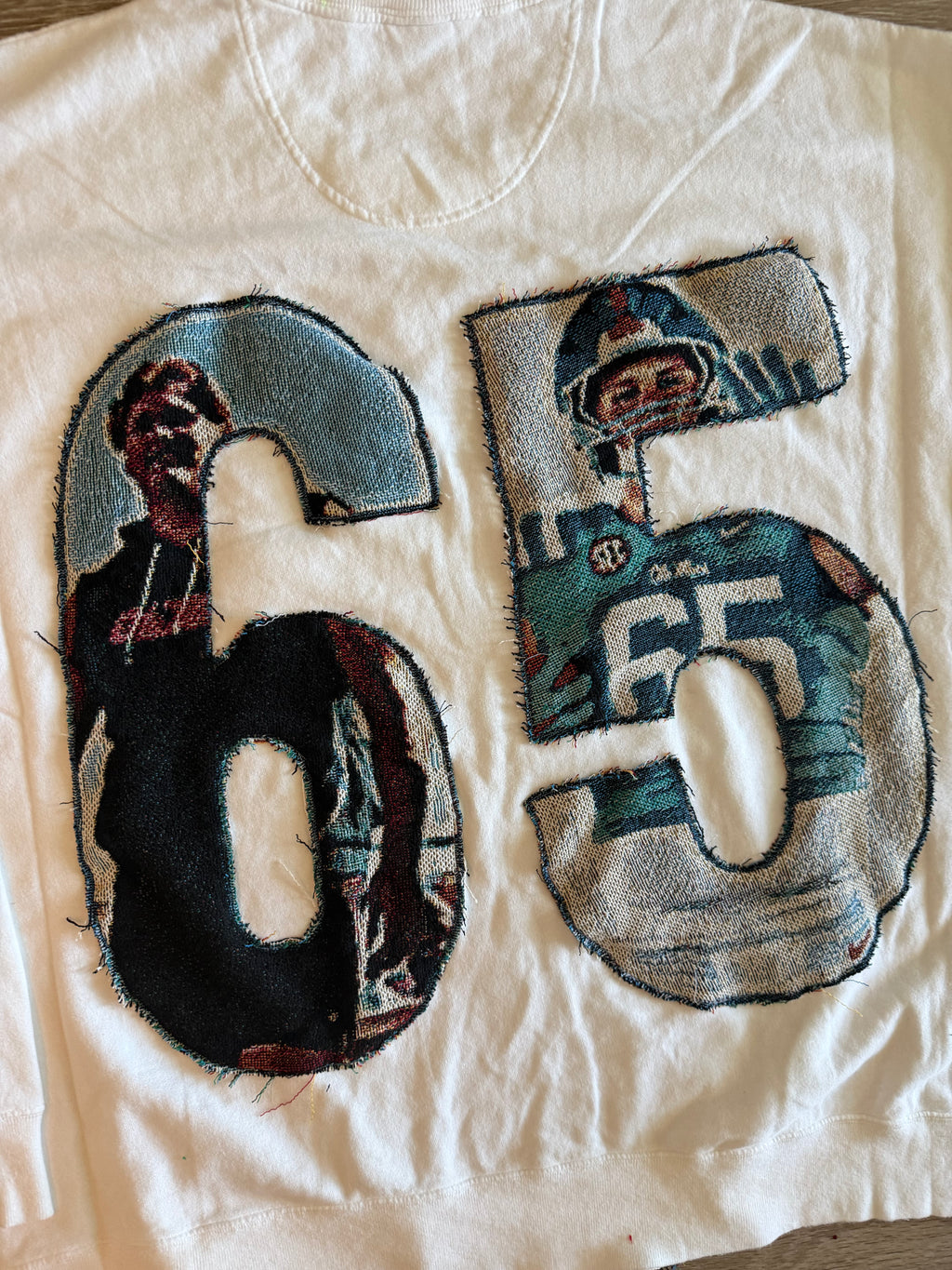 Patchwork Number Crewneck