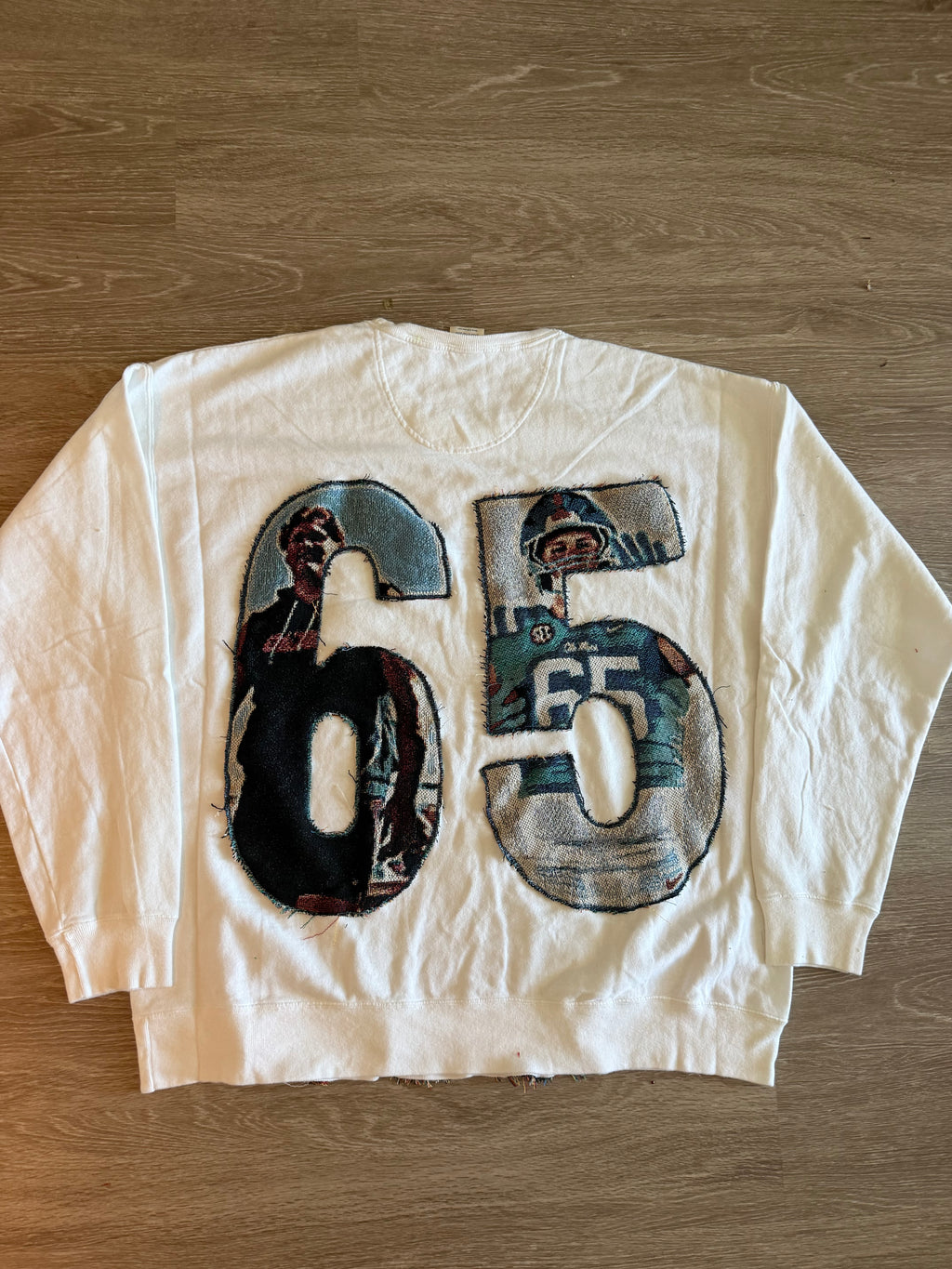 Patchwork Number Crewneck