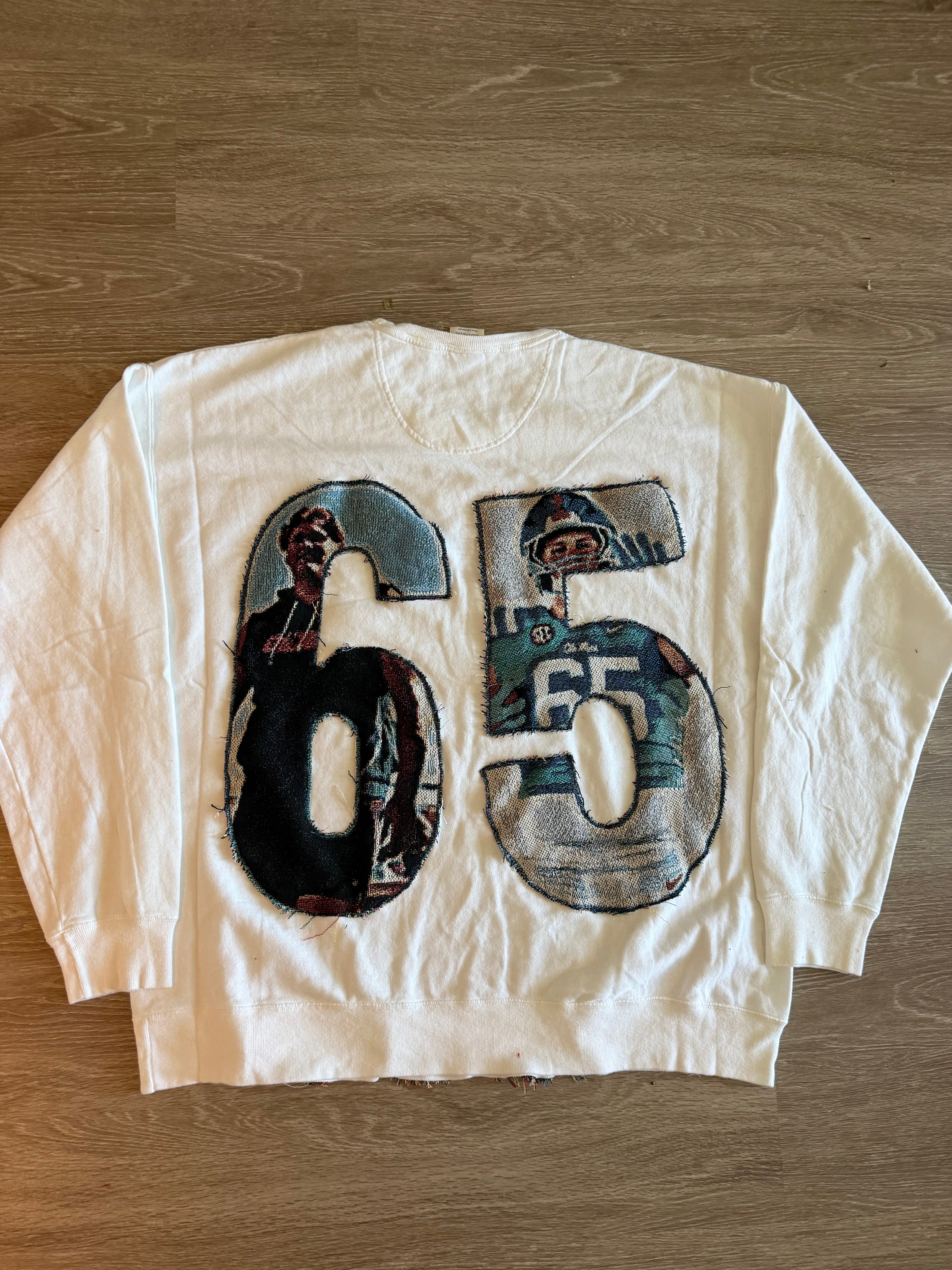 Patchwork Number Crewneck