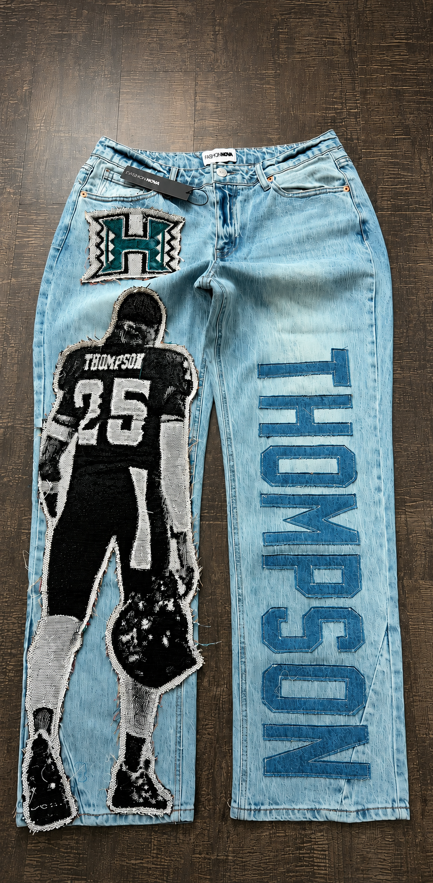 Denim on denim jeans