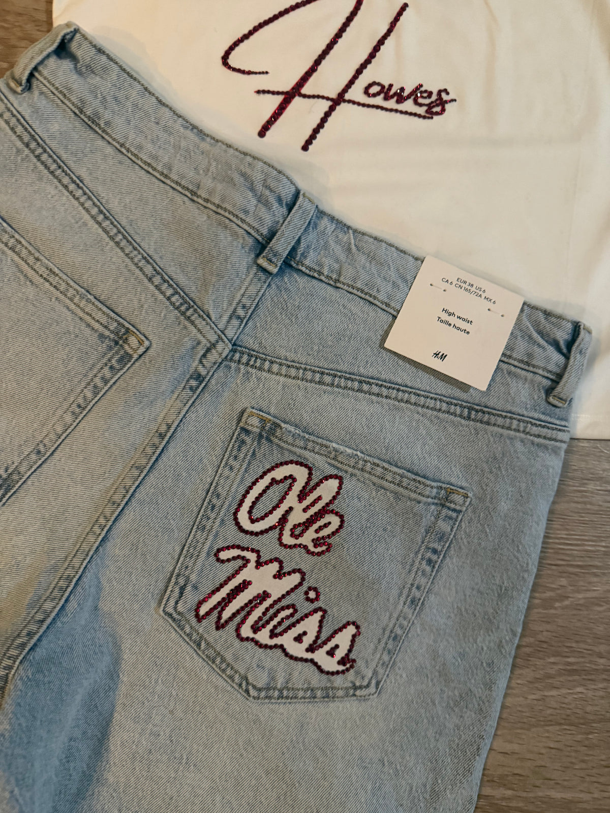 Denim Shorts With Tapestry