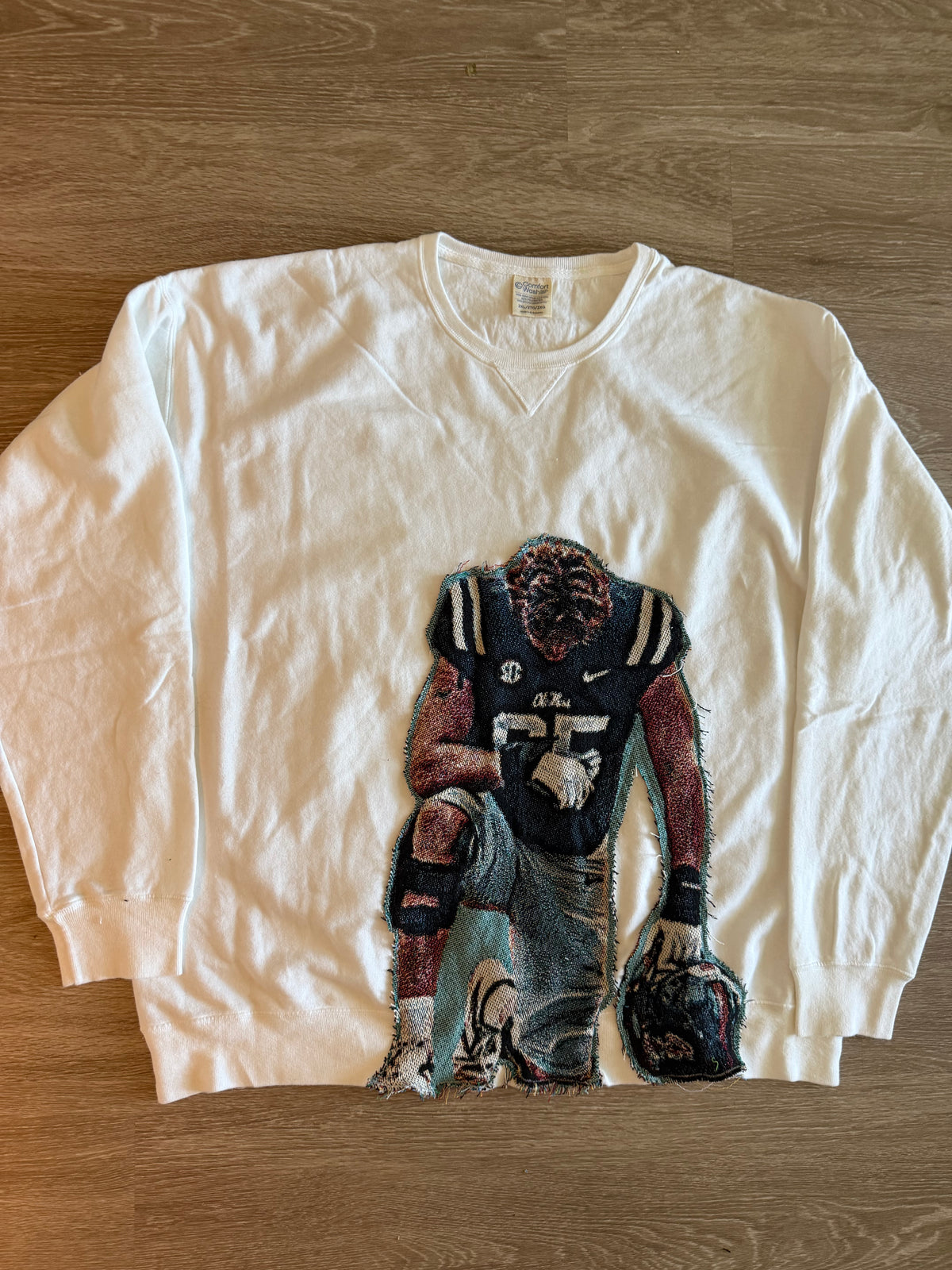 Patchwork Number Crewneck